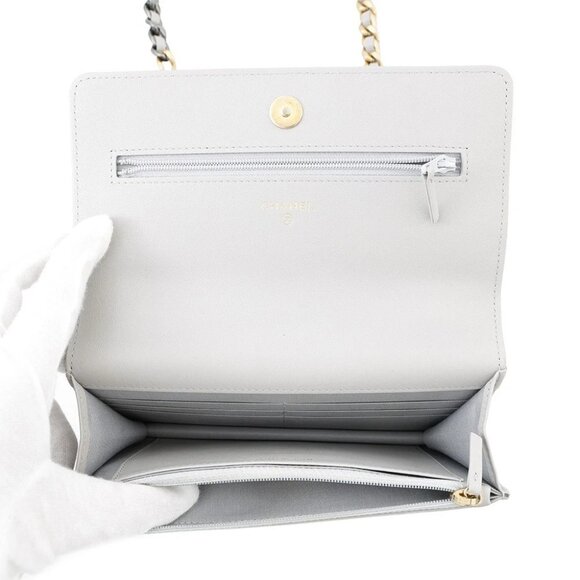 CHANEL CHANEL19 Chain wallet Lambskin Gray AP0957 - Picture 2 of 14